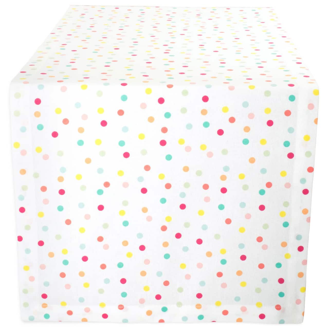 DII® 72" Multicolored Polka Dots Table Runner